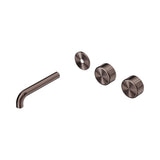Nero Serenity Wall Basin Set 160mm Offset Spout Trim Kit Only Metal Handle Brushed Bronze 24D097BZ