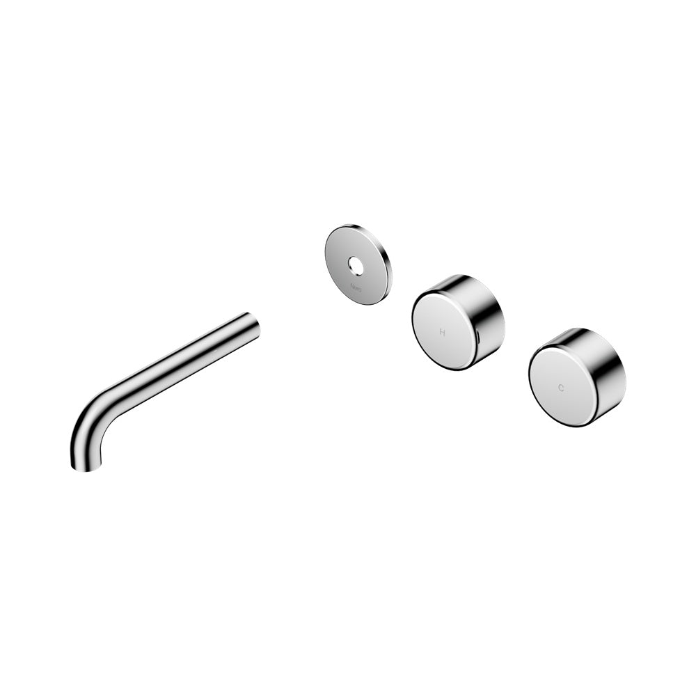 Nero Serenity Wall Basin Set 160mm Offset Spout Trim Kit Only Metal Handle Chrome 24D097CH