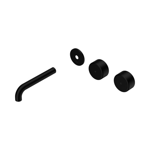 Nero Serenity Wall Basin Set 160mm Offset Spout Trim Kit Only Metal Handle Matte Black 24D097MB