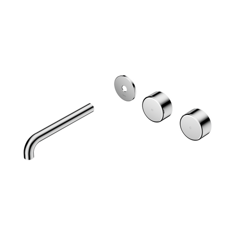 Nero Serenity Wall Basin Set 185mm Offset Spout Trim Kit Only Metal Handle Chrome 24D103CH