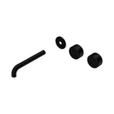 Nero Serenity Wall Basin Set 185mm Offset Spout Trim Kit Only Metal Handle Matte Black 24D103MB