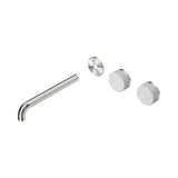 Nero Serenity Wall Basin Set 220mm Offset Spout Trim Kit Only Metal Handle Matte Black 24D109MB