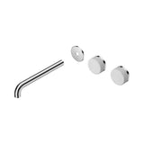 Nero Serenity Wall Basin Set 220mm Offset Spout Trim Kit Only Carrara Handle Chrome 24D104CH