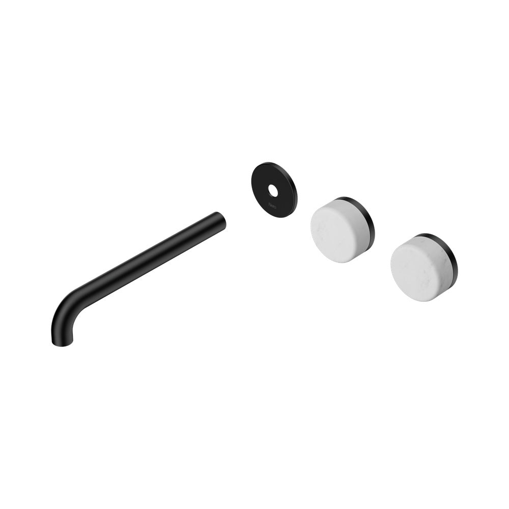 Nero Serenity Wall Basin Set 220mm Offset Spout Trim Kit Only Metal Handle Chrome 24D109CH