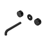 Nero Serenity Wall Basin Set 185mm Spout Trim Kit Only Marquina Black Handle Matte Black 24D111MB