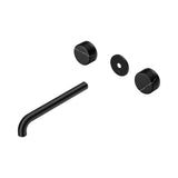 Nero Serenity Wall Basin Set 220mm Spout Trim Kit Only Marquina Black Handle Matte Black 24D112MB