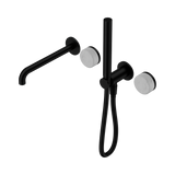 Nero Serenity Progressive Shower System 220mm Spout Slim Shower Trim Kit Only Carrara Handle Matte Black 24E079MB