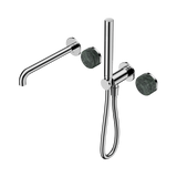 Nero Serenity Progressive Shower System 220mm Spout Slim Shower Trim Kit Only Verde Alpi Handle Chrome 24E080CH