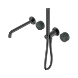 Nero Serenity Progressive Shower System 220mm Spout Slim Shower Trim Kit Only Verde Alpi Handle Gunmetal 24E080GM