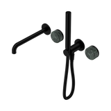 Nero Serenity Progressive Shower System 220mm Spout Slim Shower Trim Kit Only Verde Alpi Handle Matte Black 24E080MB