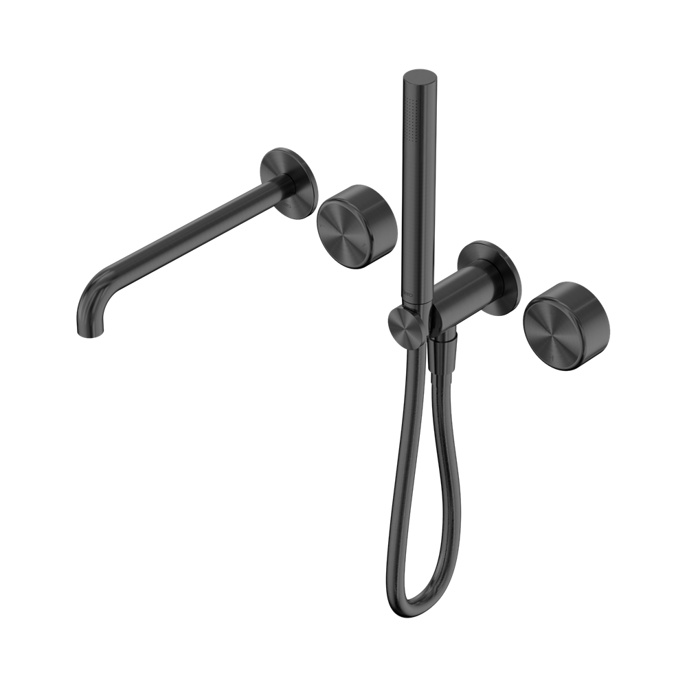 Nero Serenity Progressive Shower System 220mm Spout Slim Shower Trim Kit Only Metal Handle Gunmetal 24E084GM