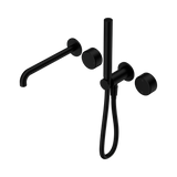 Nero Serenity Progressive Shower System 220mm Spout Slim Shower Trim Kit Only Metal Handle Matte Black 24E084MB