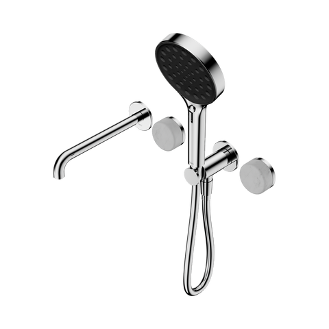 Nero Serenity Progressive Shower System 220mm Spout Serenity Shower Trim Kit Only Carrara Handle Chrome 24E085CH
