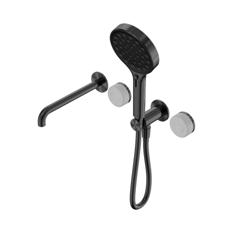 Nero Serenity Progressive Shower System 220mm Spout Serenity Shower Trim Kit Only Carrara Handle Gunmetal 24E085GM