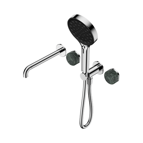 Nero Serenity Progressive Shower System 220mm Spout Serenity Shower Trim Kit Only Verde Alpi Handle Chrome 24E086CH