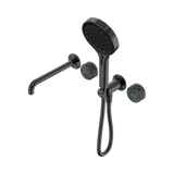 Nero Serenity Progressive Shower System 220mm Spout Serenity Shower Trim Kit Only Verde Alpi Handle Gunmetal 24E086GM