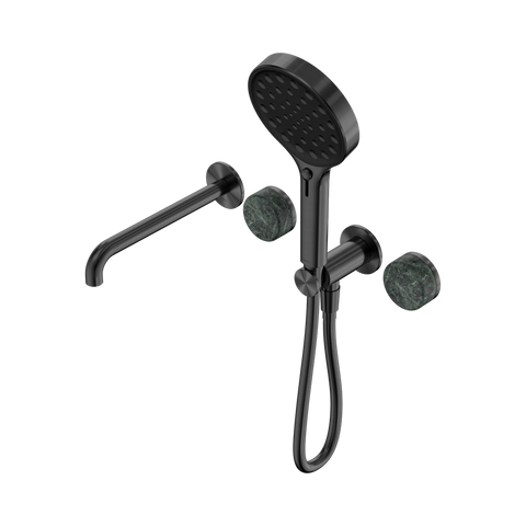 Nero Serenity Progressive Shower System 220mm Spout Serenity Shower Trim Kit Only Verde Alpi Handle Gunmetal 24E086GM