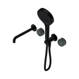 Nero Serenity Progressive Shower System 220mm Spout Serenity Shower Trim Kit Only Verde Alpi Handle Matte Black 24E086MB
