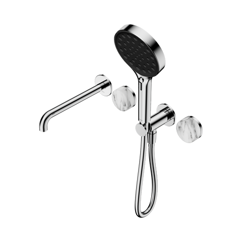 Nero Serenity Progressive Shower System 220mm Spout Serenity Shower Trim Kit Only Arabescato Corchia Handle Chrome 24E088CH
