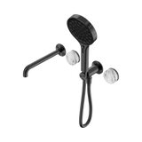 Nero Serenity Progressive Shower System 220mm Spout Serenity Shower Trim Kit Only Arabescato Corchia Handle Gunmetal 24E088GM