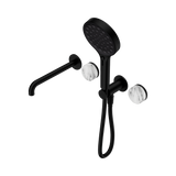 Nero Serenity Progressive Shower System 220mm Spout Serenity Shower Trim Kit Only Arabescato Corchia Handle Matte Black 24E088MB
