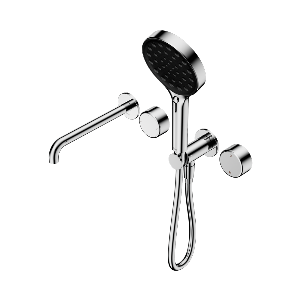 Nero Serenity Progressive Shower System 220mm Spout Serenity Shower Trim Kit Only Metal Handle Chrome 24E090CH