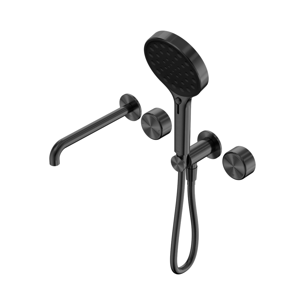 Nero Serenity Progressive Shower System 220mm Spout Serenity Shower Trim Kit Only Metal Handle Gunmetal 24E090GM
