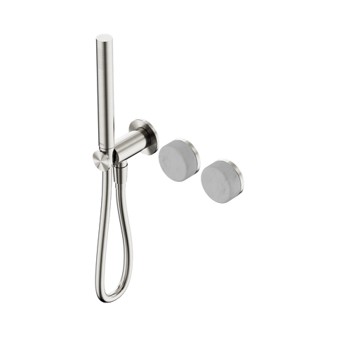 Nero Serenity Progressive Shower System Slim Shower Trim Kit Only Carrara Handle Brushed Nickel 24E091BN