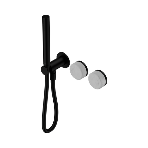 Nero Serenity Progressive Shower System Slim Shower Trim Kit Only Carrara Handle Matte Black 24E091MB