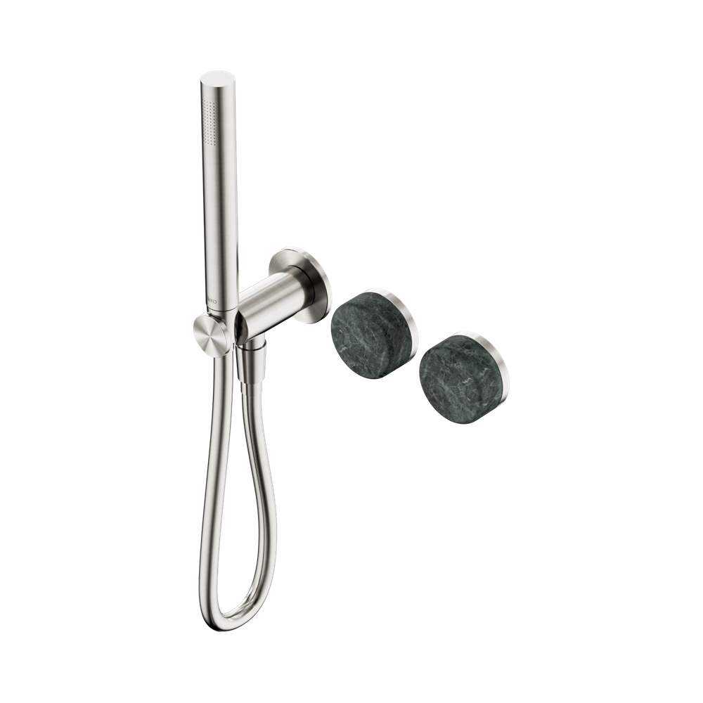 Nero Serenity Progressive Shower System Slim Shower Trim Kit Only Verde Alpi Handle Brushed Nickel 24E092BN