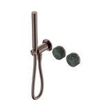 Nero Serenity Progressive Shower System Slim Shower Trim Kit Only Verde Alpi Handle Brushed Bronze 24E092BZ