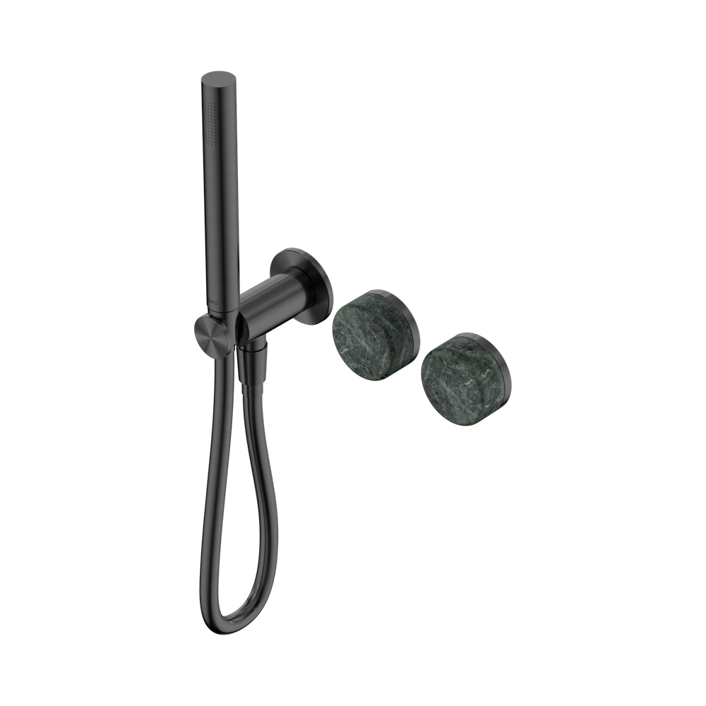 Nero Serenity Progressive Shower System Slim Shower Trim Kit Only Verde Alpi Handle Gunmetal 24E092GM