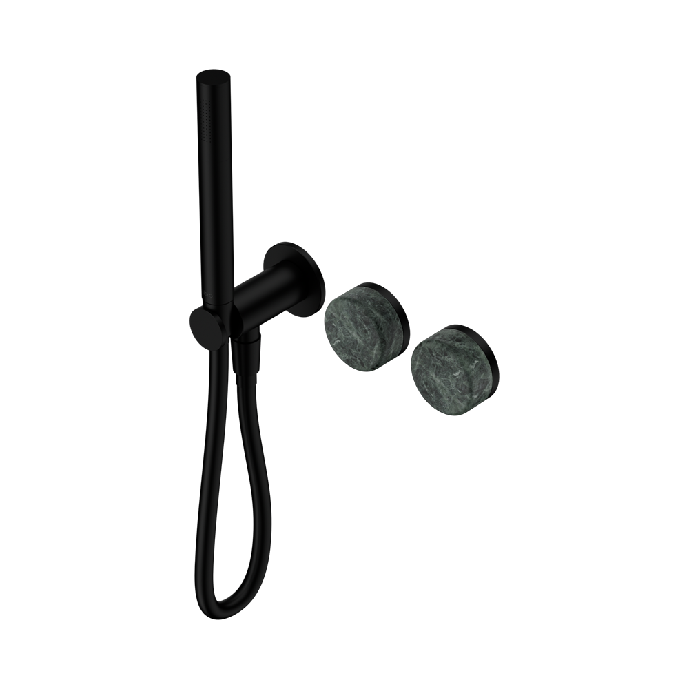 Nero Serenity Progressive Shower System Slim Shower Trim Kit Only Verde Alpi Handle Matte Black 24E092MB
