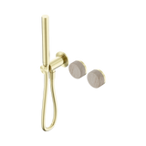 Nero Serenity Progressive Shower System Slim Shower Trim Kit Only Rome Travertine Handle Brushed Gold 24E093BG