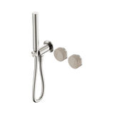 Nero Serenity Progressive Shower System Slim Shower Trim Kit Only Rome Travertine Handle Brushed Nickel 24E093BN