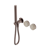 Nero Serenity Progressive Shower System Slim Shower Trim Kit Only Rome Travertine Handle Brushed Bronze 24E093BZ