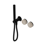 Nero Serenity Progressive Shower System Slim Shower Trim Kit Only Rome Travertine Handle Matte Black 24E093MB
