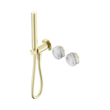 Nero Serenity Progressive Shower System Slim Shower Trim Kit Only Arabescato Corchia Handle Brushed Gold 24E094BG
