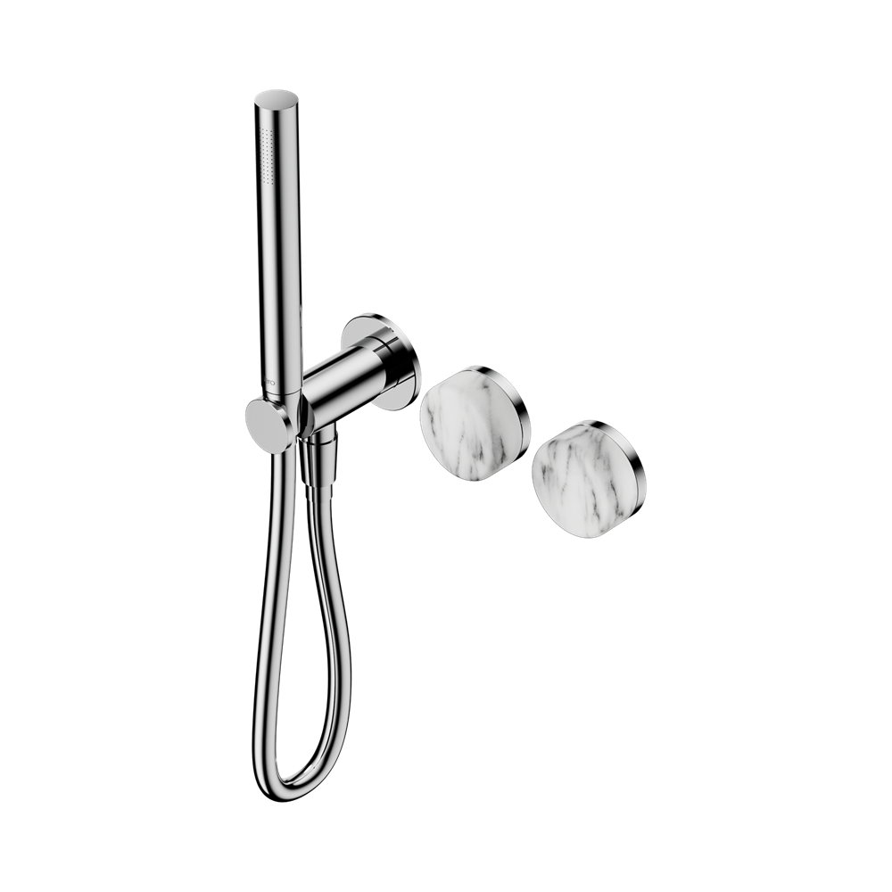 Nero Serenity Progressive Shower System Slim Shower Trim Kit Only Arabescato Corchia Handle Chrome 24E094CH