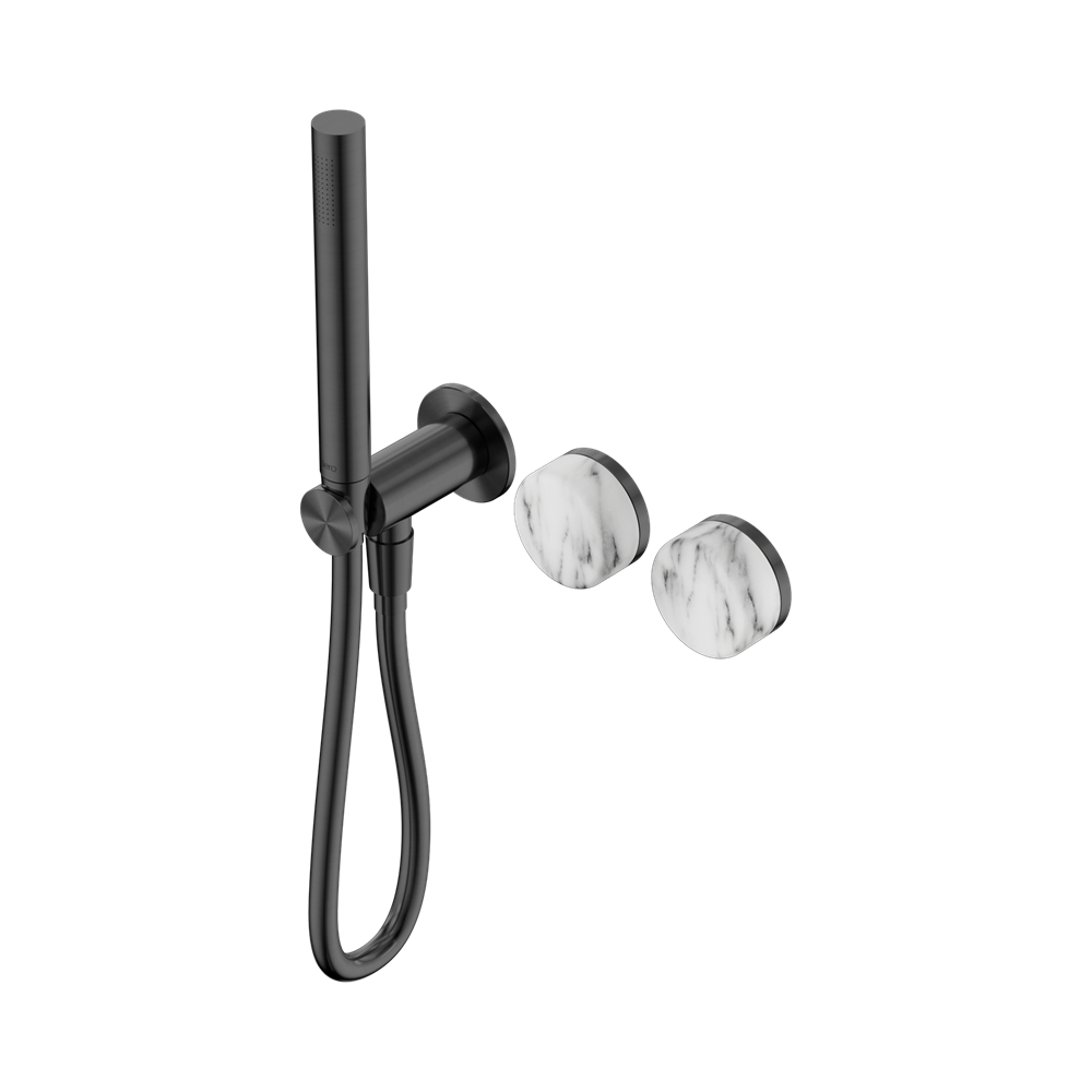 Nero Serenity Progressive Shower System Slim Shower Trim Kit Only Arabescato Corchia Handle Gunmetal 24E094GM