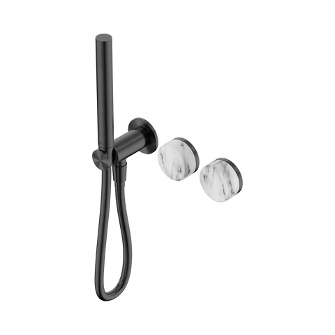 Nero Serenity Progressive Shower System Slim Shower Trim Kit Only Arabescato Corchia Handle Gunmetal 24E094GM