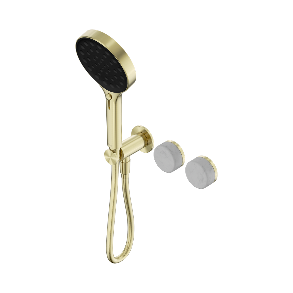 Nero Serenity Progressive Shower System Serenity Shower Trim Kit Only Carrara Handle Brushed Gold 24E097BG