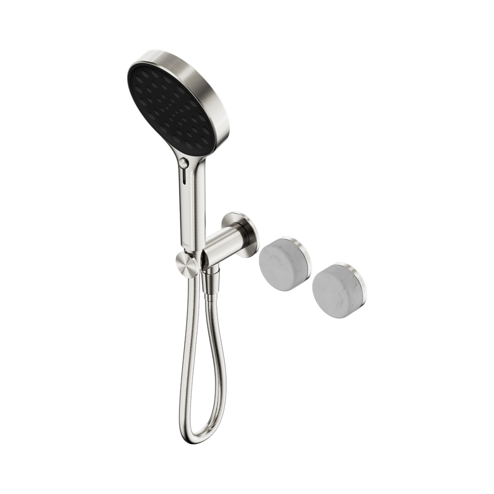Nero Serenity Progressive Shower System Serenity Shower Trim Kit Only Carrara Handle Brushed Nickel 24E097BN