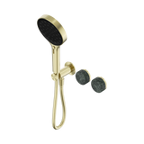 Nero Serenity Progressive Shower System Serenity Shower Trim Kit Only Verde Alpi Handle Brushed Gold 24E098BG