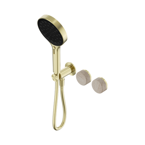 Nero Serenity Progressive Shower System Serenity Shower Trim Kit Only Rome Travertine Handle Brushed Gold 24E099BG