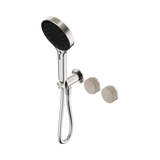 Nero Serenity Progressive Shower System Serenity Shower Trim Kit Only Rome Travertine Handle Brushed Nickel 24E099BN