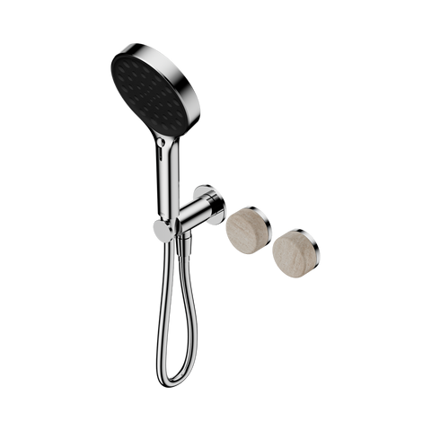 Nero Serenity Progressive Shower System Serenity Shower Trim Kit Only Rome Travertine Handle Chrome 24E099CH