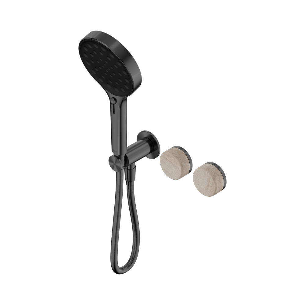 Nero Serenity Progressive Shower System Serenity Shower Trim Kit Only Rome Travertine Handle Gunmetal 24E099GM