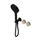 Nero Serenity Progressive Shower System Serenity Shower Trim Kit Only Rome Travertine Handle Matte Black 24E099MB