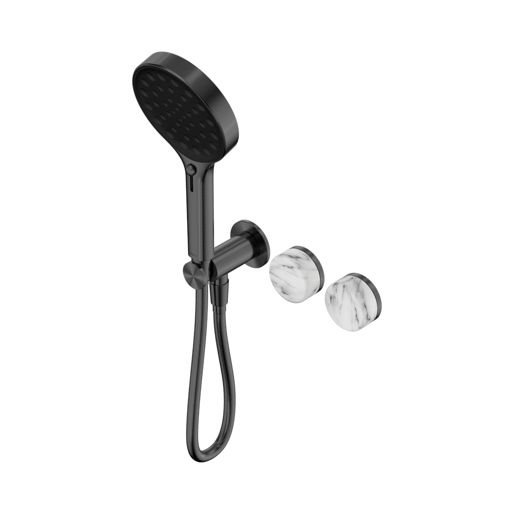 Nero Serenity Progressive Shower System Serenity Shower Trim Kit Only Arabescato Corchia Handle Gunmetal 24E100GM